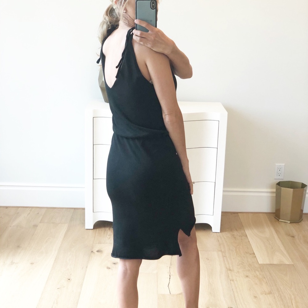 🟡 SALE! NAPA Black Sleeveless Shoulder Tie Dress - Picture 4 of 5